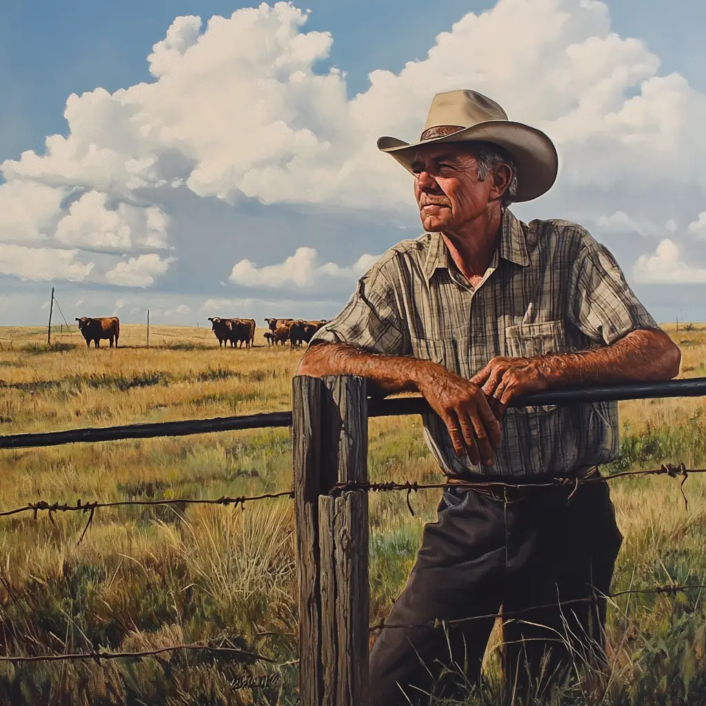  Oklahoma Mineral Rights - Older man on field