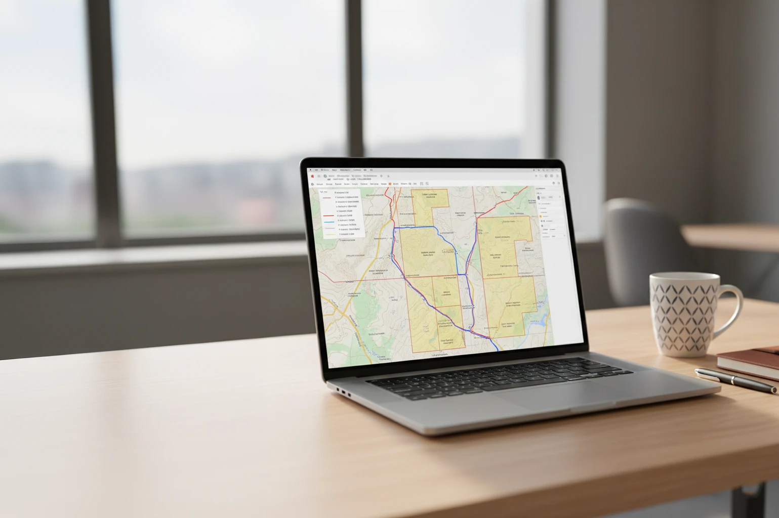 Mineral-Estate-Dominance-laptop-with-gis-map